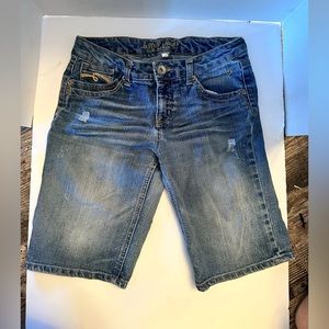 Justice Jeans Girls Bermuda Denim Jean Shorts-Size 11/12